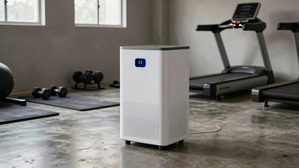 basement gym dehumidifier features