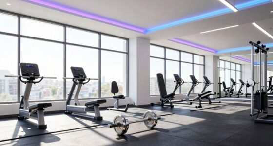 bright home gym lighting