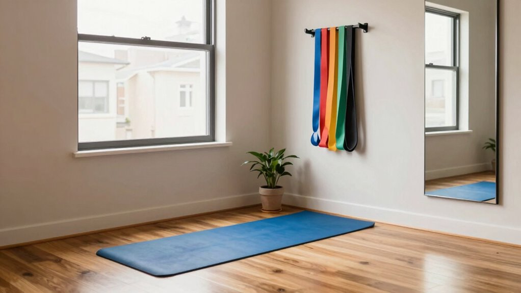 comfortable inspiring workout space