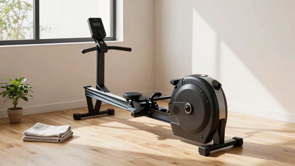 compact quiet adjustable rowing machine