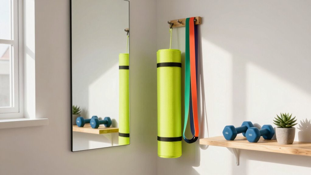 dedicated organized workout space