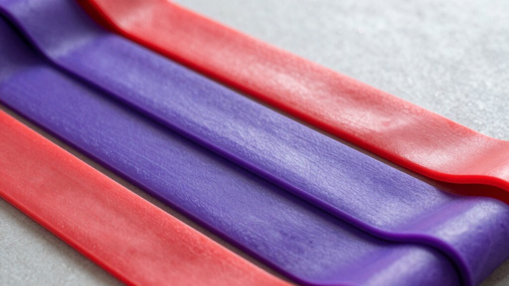 different resistance band textures