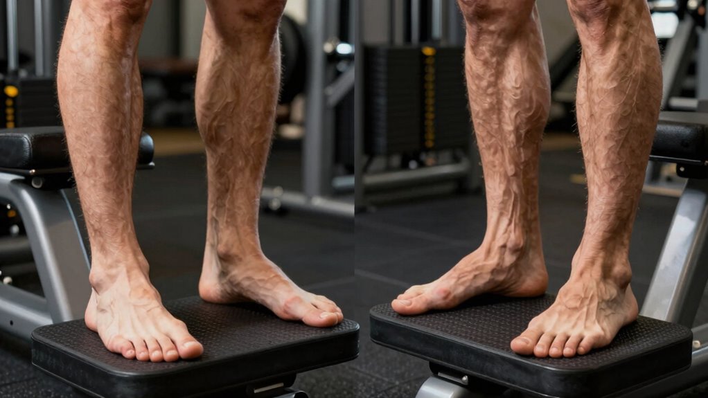 lower foot position targets quads