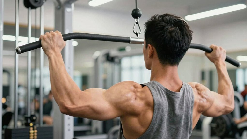 maintain shoulder stability during pulldowns