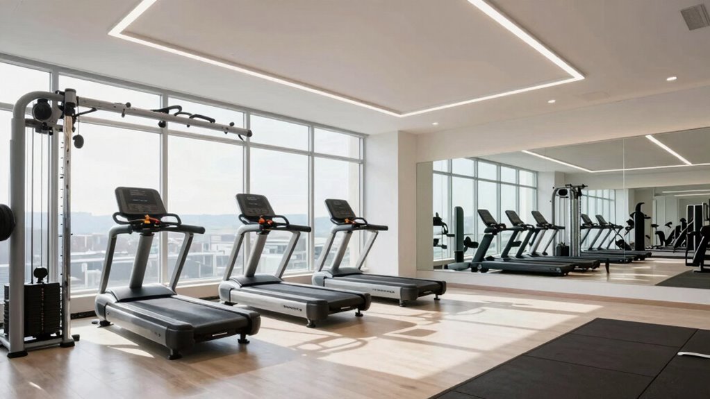 optimal lighting for home gym