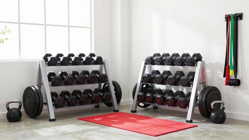 organized clutter free workout space