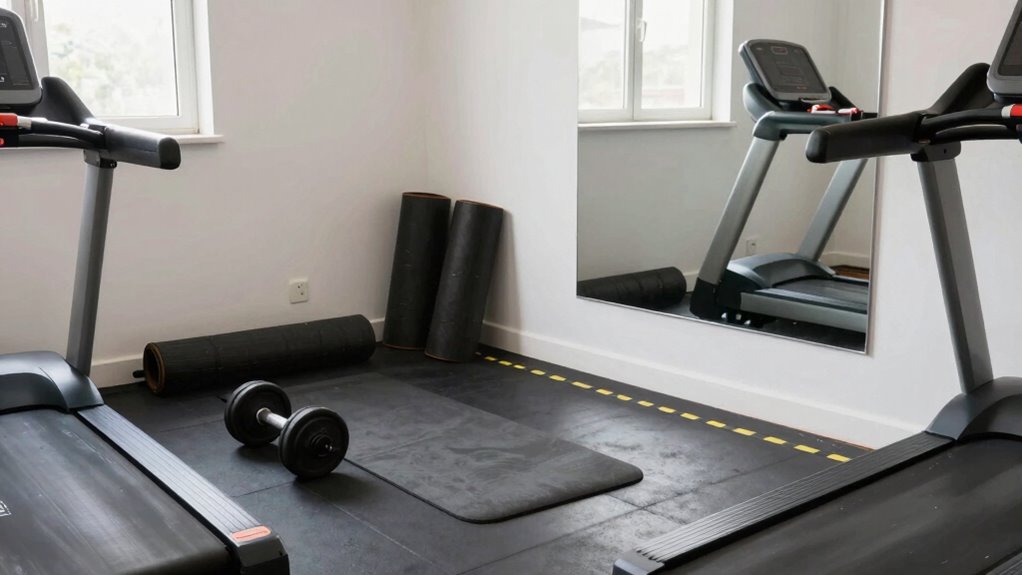 safe organized workout space