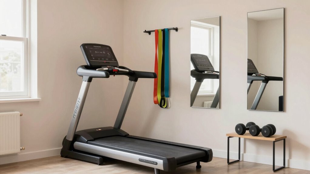 space saving small apartment fitness