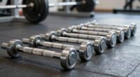 top barbells with knurling