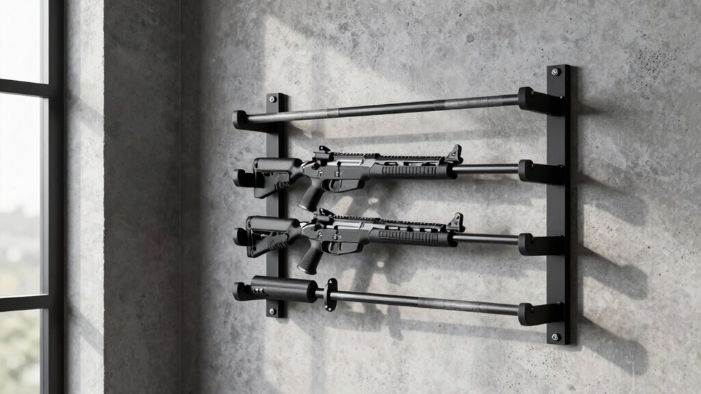 wall mount barbell rack