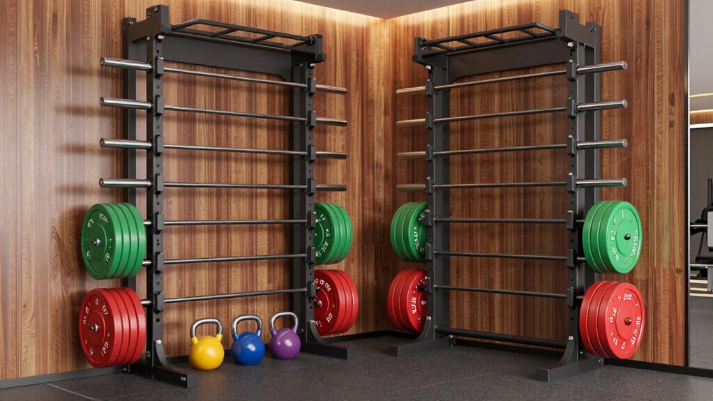 wall racks optimize small gyms
