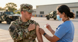Military requiring flu vaccines for recruits as Air Force base deals with outbreak