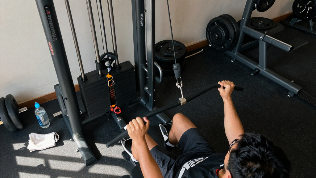Mikolo G2 LAT Pull Down Machine Multifunction Cable Set W/ Flip-up Footplate $166 + Free S&H